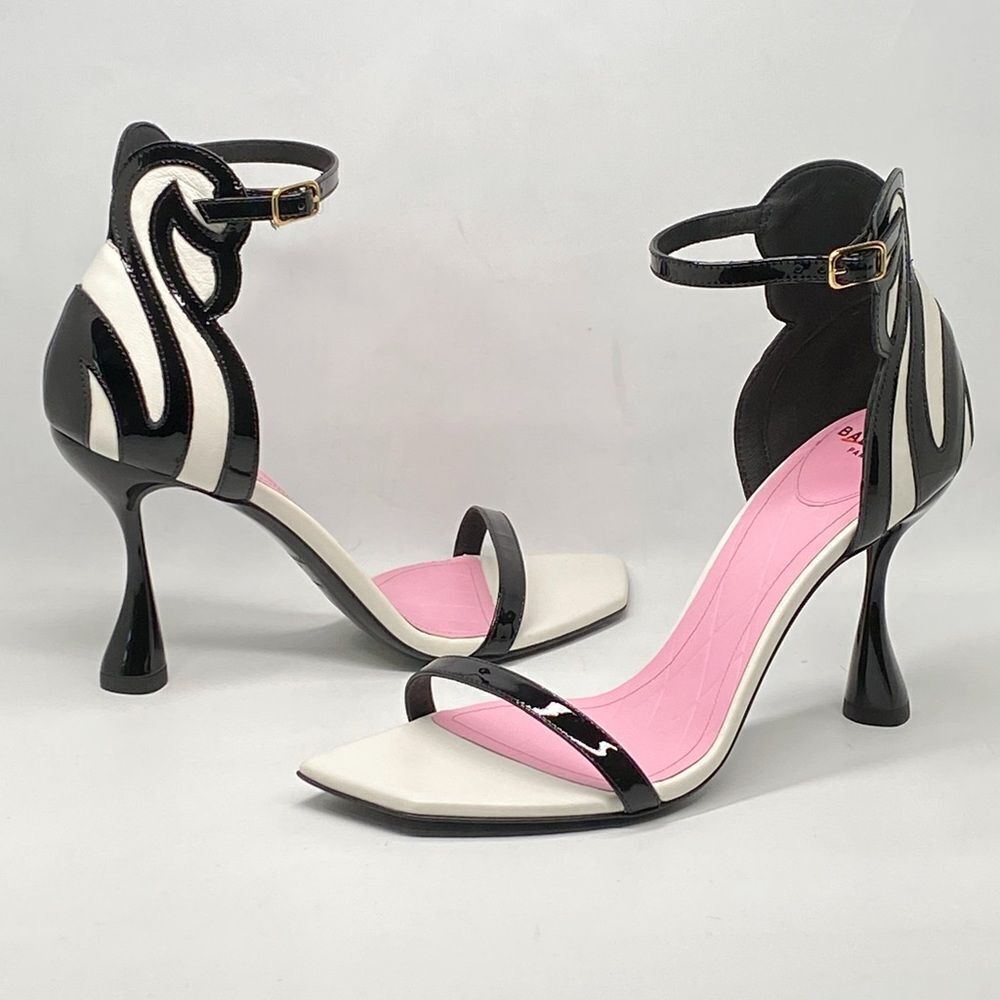 Balmain Eden 95MM Colorblocked Patent Leather Sandals size 37